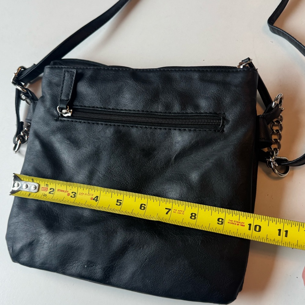 Rossetti Modern Chain Black Chrome Women’s Shoulder Bag Purse - Picture 11 of 12